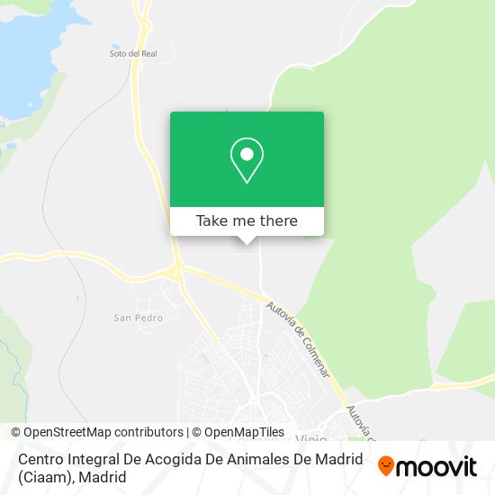 mapa Centro Integral De Acogida De Animales De Madrid (Ciaam)
