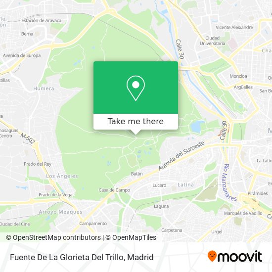 mapa Fuente De La Glorieta Del Trillo