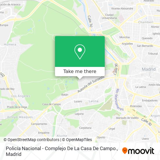 Policía Nacional - Complejo De La Casa De Campo. map