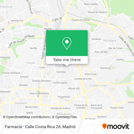 mapa Farmacia - Calle Costa Rica 28