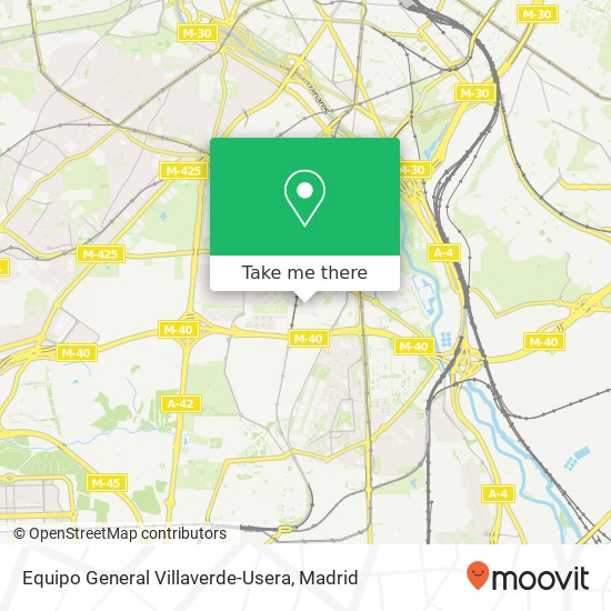 Equipo General Villaverde-Usera map