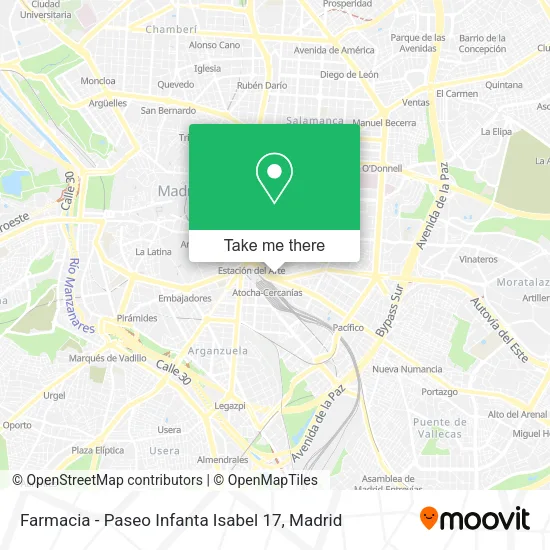 Farmacia - Paseo Infanta Isabel 17 map