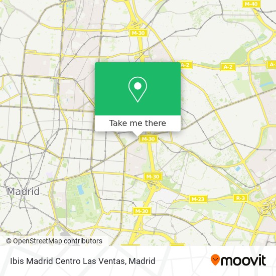 Ibis Madrid Centro Las Ventas map