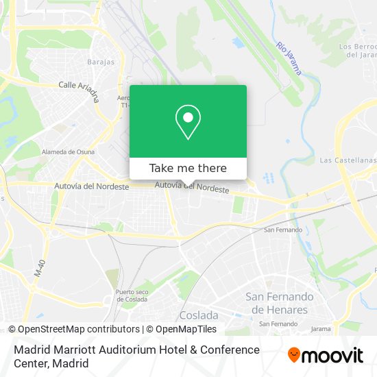 mapa Madrid Marriott Auditorium Hotel & Conference Center
