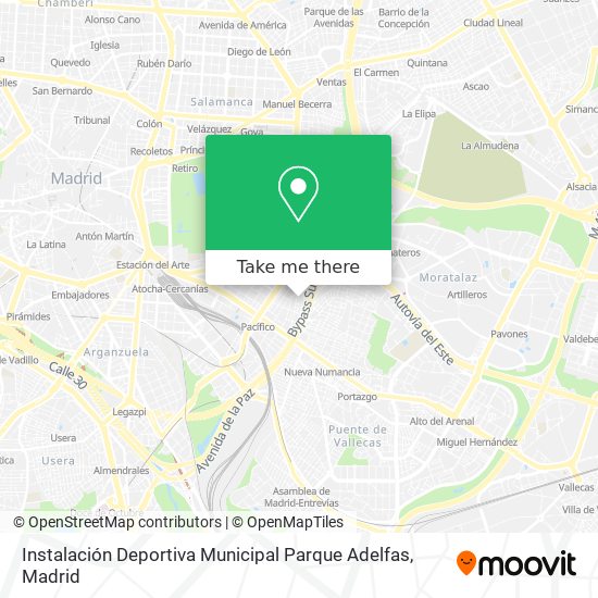 Instalación Deportiva Municipal Parque Adelfas map