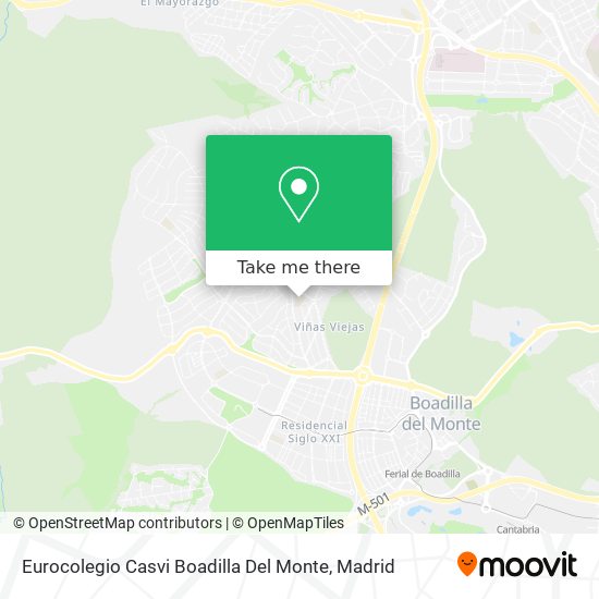 mapa Eurocolegio Casvi Boadilla Del Monte