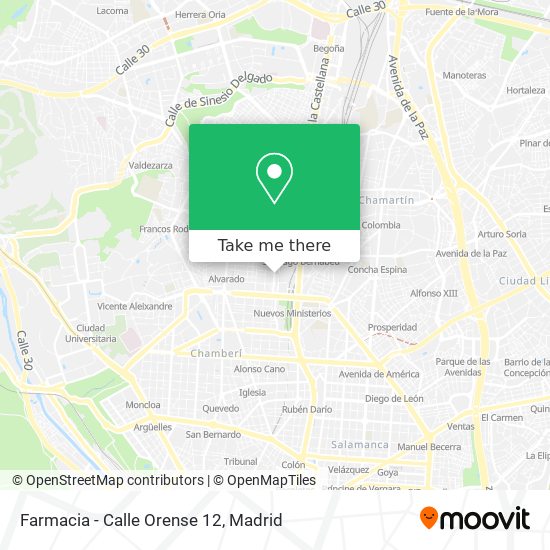 Farmacia - Calle Orense 12 map