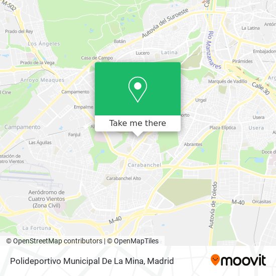 mapa Polideportivo Municipal De La Mina