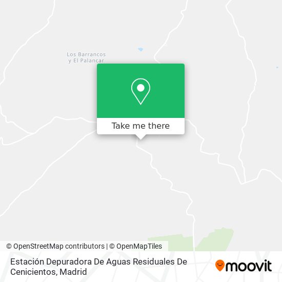 mapa Estación Depuradora De Aguas Residuales De Cenicientos