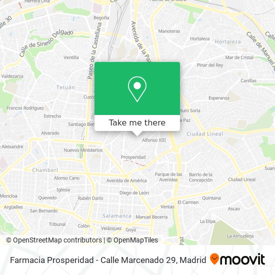 Farmacia Prosperidad - Calle Marcenado 29 map