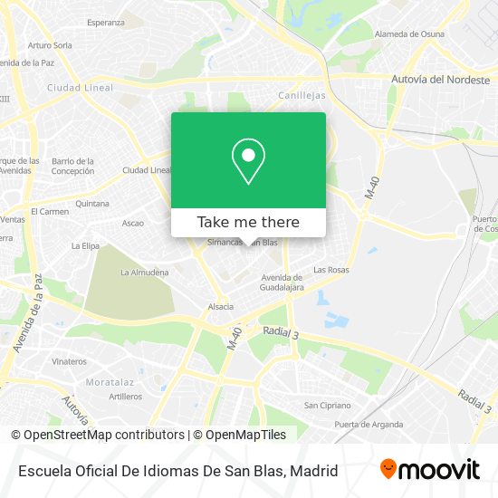 Escuela Oficial De Idiomas De San Blas map