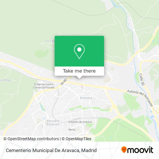 mapa Cementerio Municipal De Aravaca