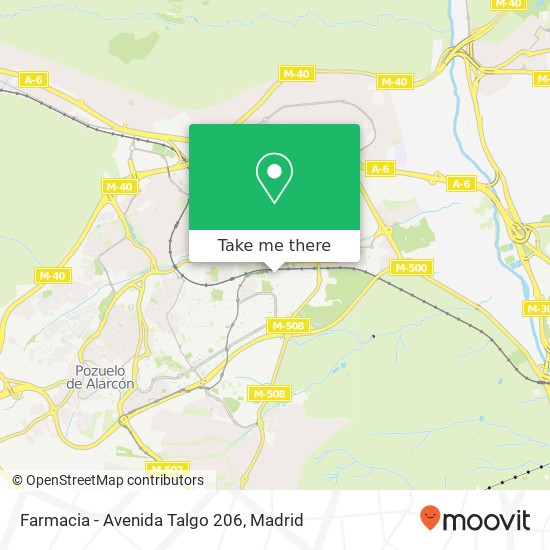 mapa Farmacia - Avenida Talgo 206