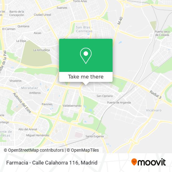 mapa Farmacia - Calle Calahorra 116