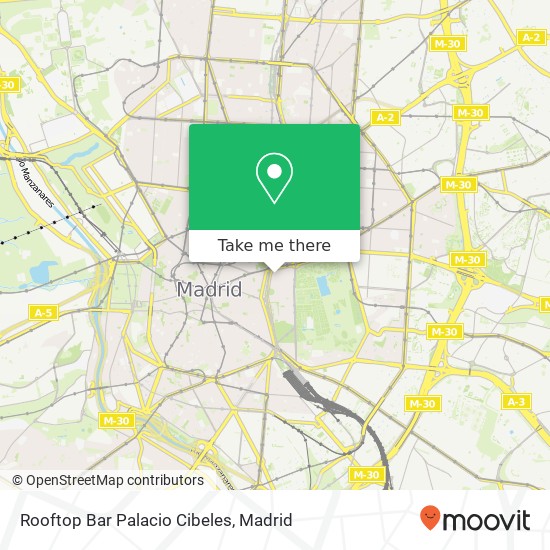 Rooftop Bar Palacio Cibeles map