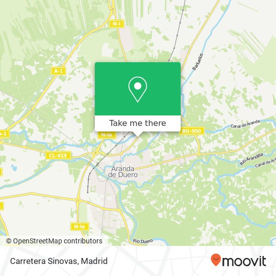 Carretera Sinovas map