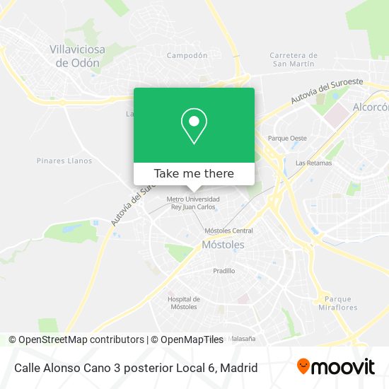 Calle Alonso Cano 3 posterior Local 6 map
