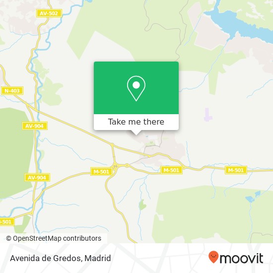 mapa Avenida de Gredos