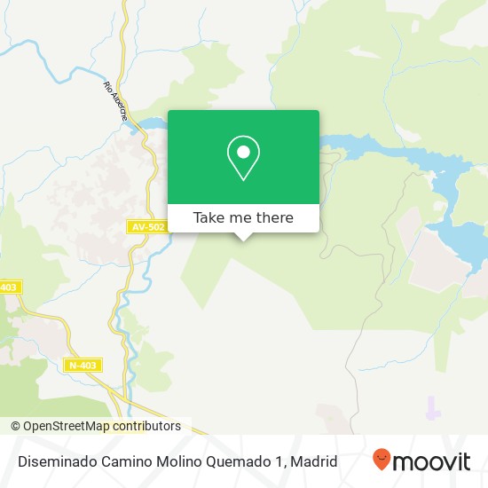 Diseminado Camino Molino Quemado 1 map