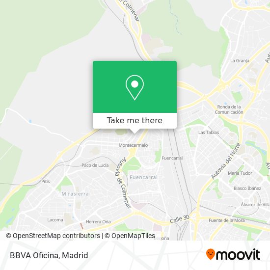 BBVA Oficina map