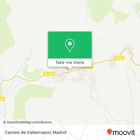 mapa Camino de Valdemanco