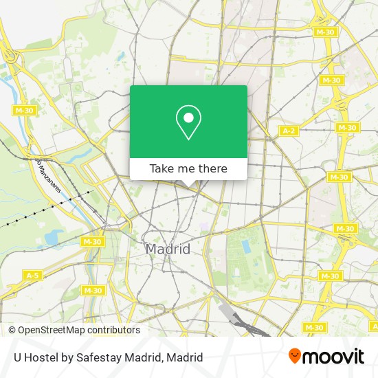 U Hostel by Safestay Madrid map
