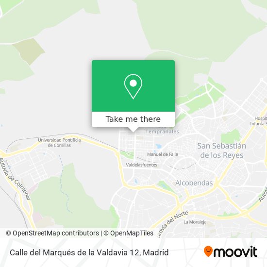 mapa Calle del Marqués de la Valdavia 12