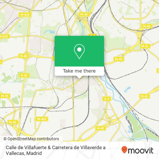 Calle de Villafuerte & Carretera de Villaverde a Vallecas map