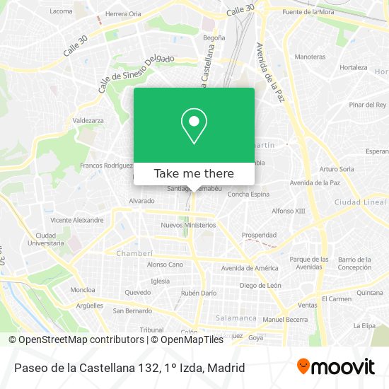 Paseo de la Castellana 132, 1º Izda map