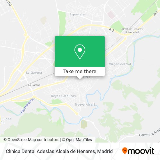 mapa Clínica Dental Adeslas Alcalá de Henares