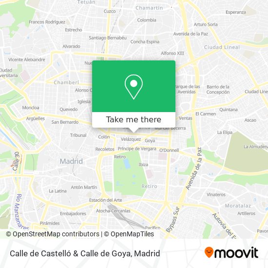 Calle de Castelló & Calle de Goya map