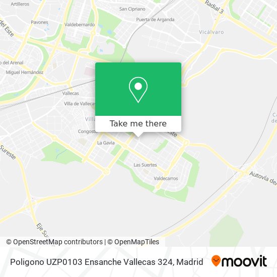 mapa Poligono UZP0103 Ensanche Vallecas 324