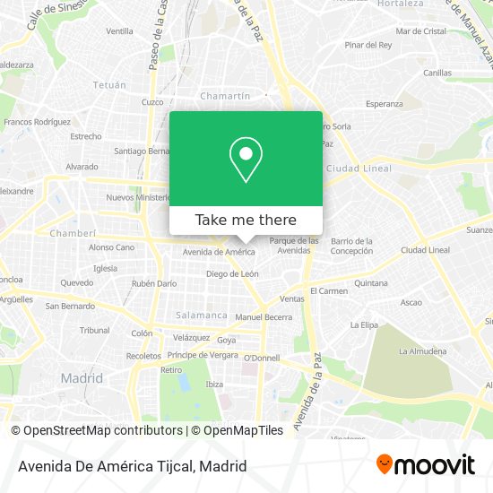 Avenida De América Tijcal map