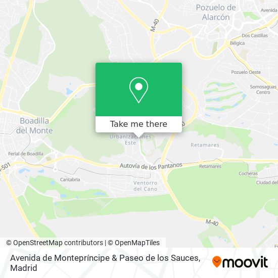 Avenida de Montepríncipe & Paseo de los Sauces map
