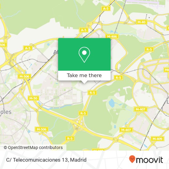 mapa C/ Telecomunicaciones 13