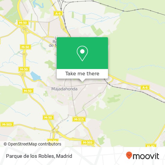 mapa Parque de los Robles