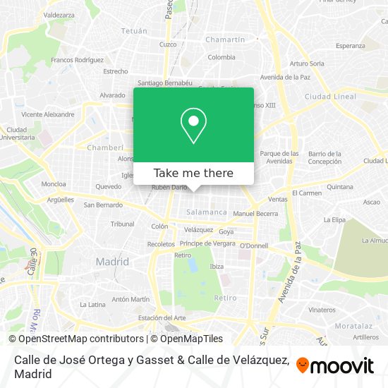 Calle de José Ortega y Gasset & Calle de Velázquez map