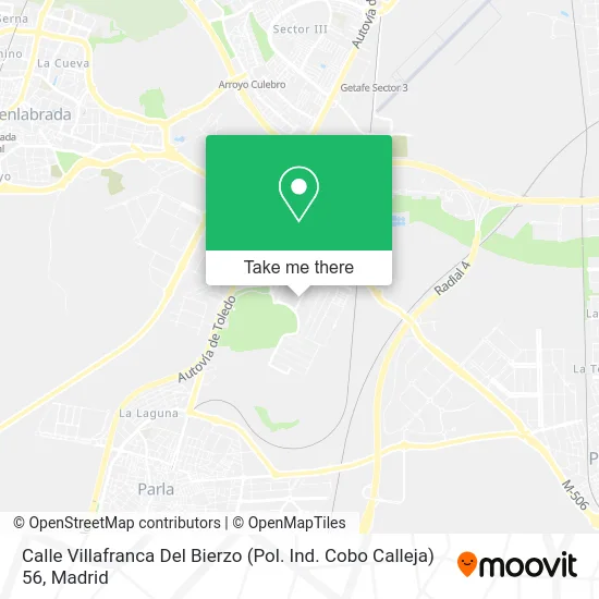 Calle Villafranca Del Bierzo (Pol. Ind. Cobo Calleja) 56 map