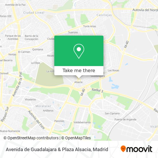 Avenida de Guadalajara & Plaza Alsacia map