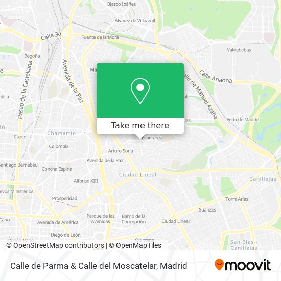 Calle de Parma & Calle del Moscatelar map