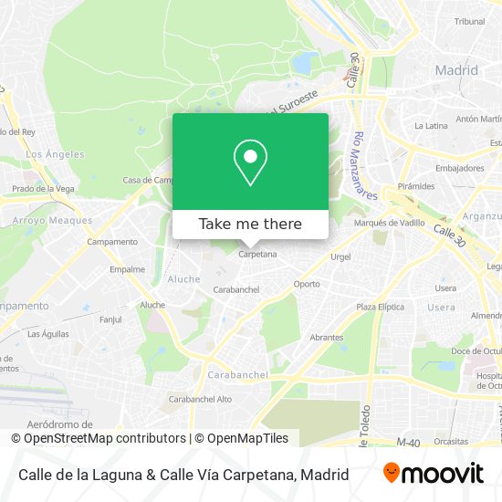 Calle de la Laguna & Calle Vía Carpetana map