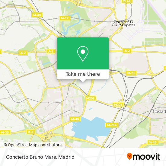 Concierto Bruno Mars map