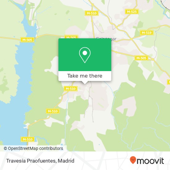 Travesía Praofuentes map