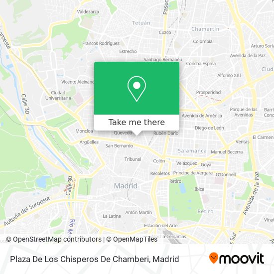 mapa Plaza De Los Chisperos De Chamberi