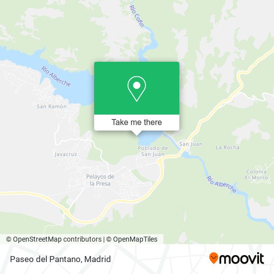 mapa Paseo del Pantano