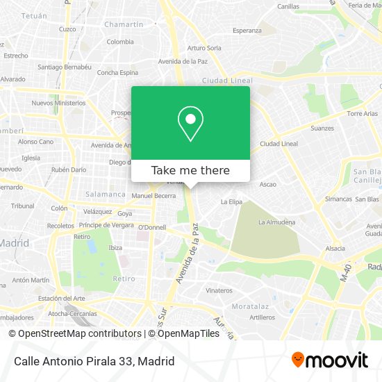 mapa Calle Antonio Pirala 33