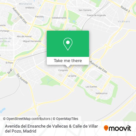 Avenida del Ensanche de Vallecas & Calle de Villar del Pozo map