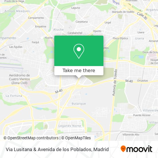 Via Lusitana & Avenida de los Poblados map