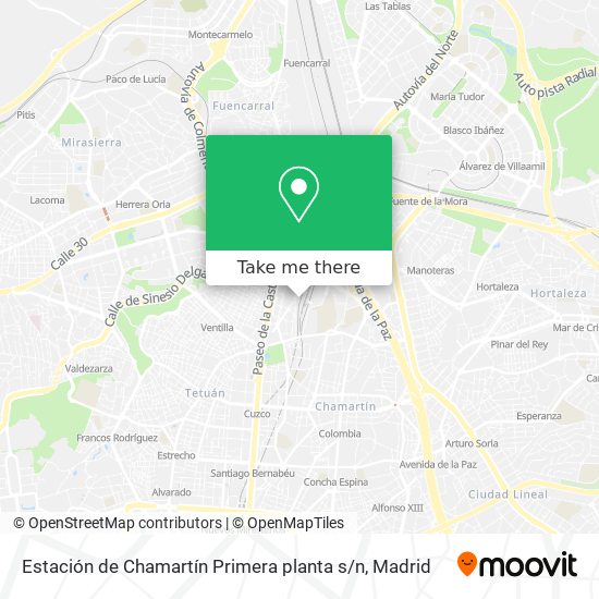 Estación de Chamartín Primera planta s / n map