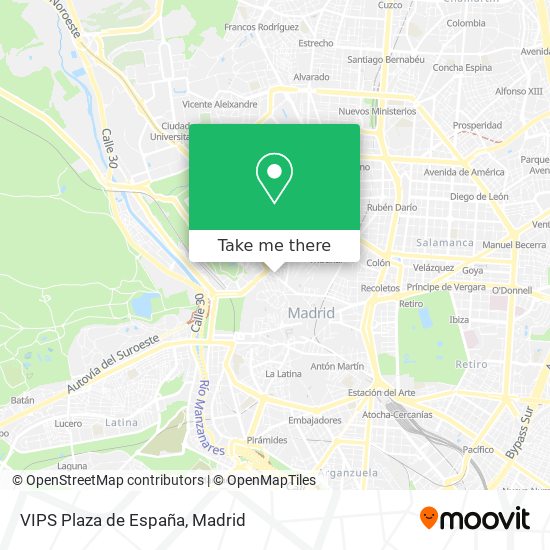 mapa VIPS Plaza de España